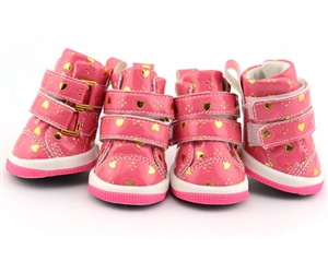 heart boots pink