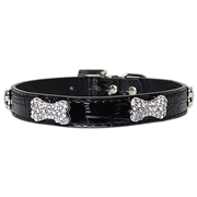 croc rhinestone bones black