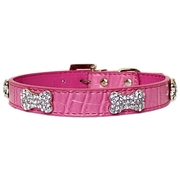 croc rhinestone bones pink