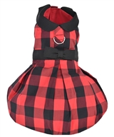 Buffalo Checkered Taffeta Dress Red