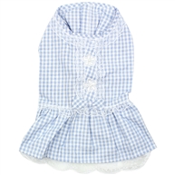 gingham countryside lace dress blue dog shirt