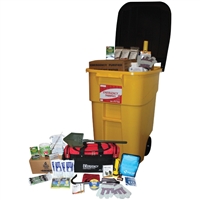 50 Person Emergency Supply Kit stored in one large container has all the supplies you'll need to be prepared in an emergency.