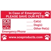 In Case of Emergency Pet Window Cling Decal is a great thing to have on you in the case of an emergency