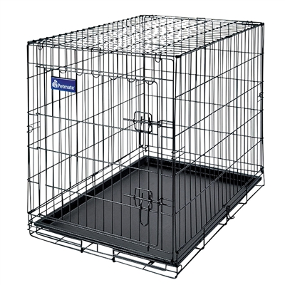 This portable dog kennel large measures at 25 in h x 36 in x 23in and makes for a great indoor and outdoor kennel