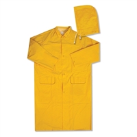 Yellow rain coat with hood size medium will keep you dry this winter