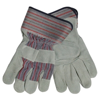 Leather Palm Work Gloves - Large