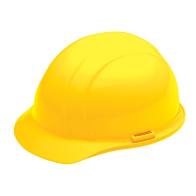 This yellow hard hat is great for keeping you safe, with its durable and adjustable suspension.