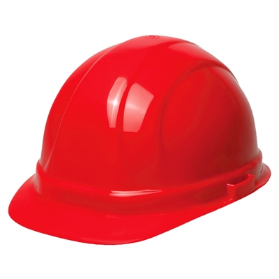 Hard Hat 6 Point Suspension with Ratchet Red