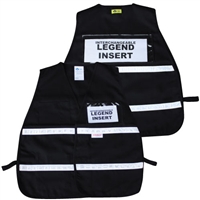 Incident Command Vest with Stripes - Black