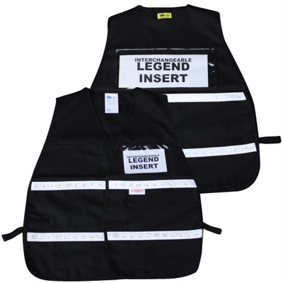 Incident Command Vest with Stripes - Black