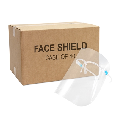 Face Shield with Glasses Frame 40 Pack
