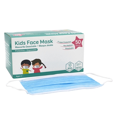 Childs 3-Ply Face Mask - 50-Pack