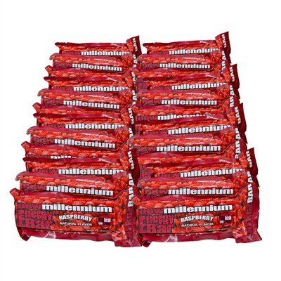 Millennium Energy Bar - Raspberry - 24-Pack