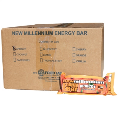 Millennium Energy Bar - Apricot - Case of 144