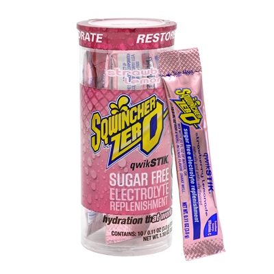 Sqwincher Zero Powdered Drink Tube 10ct Strawberry Lemonade