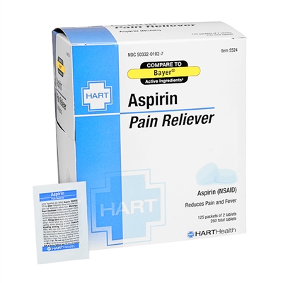 Aspirin Pain Reliever - 250 Tablets - EXPIRES October 2024