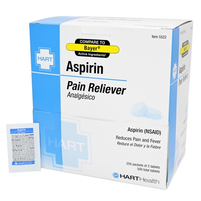 Aspirin Pain Reliever - 500 Tablets - EXPIRES 11/21