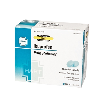 Ibuprofen - 100 Tablets - EXPIRES August 2024