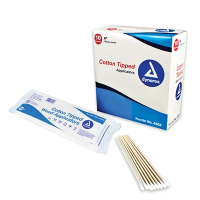 cotton tipped wood applicators 6 in 1000 pack