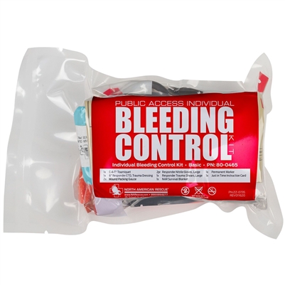 This bleeding control kit comes with easy to use tools to help save lives in the event of a life threatening event.