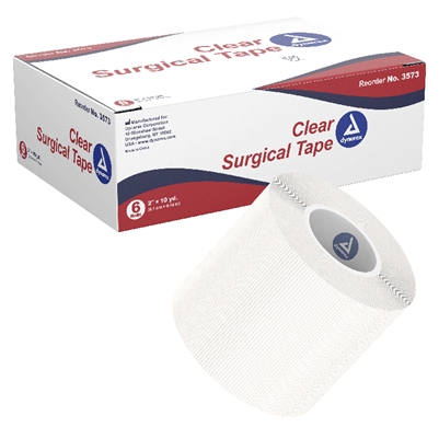 Clear Surgical Tape 2 in x 10 Yds - 6 Pack