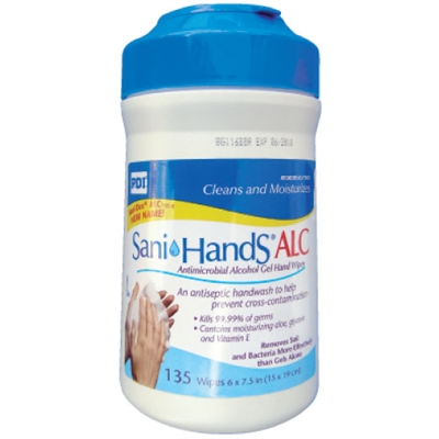 Sani-Hands Antimicrobial Hand Wipes 135 Tub