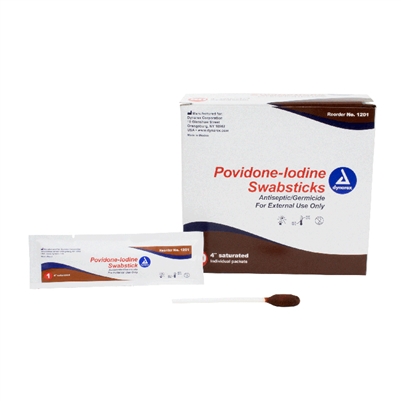 Povidone Iodine Swabsticks 50 Pack