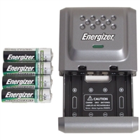 Compact Battery Charger with Batteries