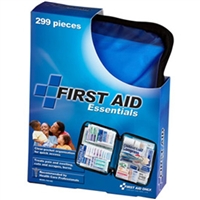 Large First Aid Kit in packaging that shows the different sized bandages and salves inside