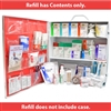 Refill kit for First Aid Kits, showing all the bandages and salves and other components