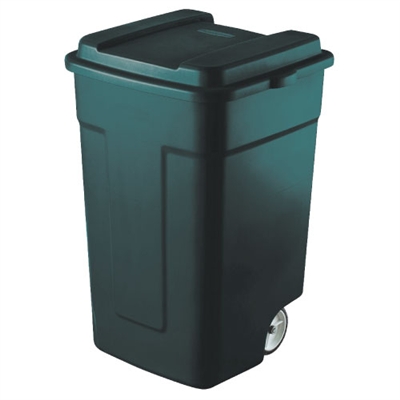 50 Gallon Wheeled Trash Can - Green