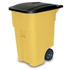 50 Gallon Square Big Wheel Container - Yellow