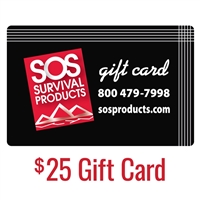 25 dollar SOS Gift Card