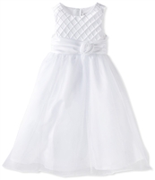 Rare Editions Girls White Lattice Bodice Ballerina Dress