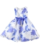 Rare Editions Girls white and blue dress