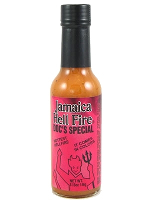Jamaica Hell Fire Doc's Special Hottest Hell Fire Sauce