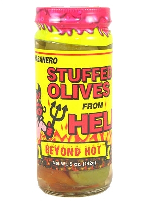 Habanero Stuffed Olives From Hell