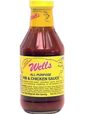Wells All Purpose Pork Rib & Chicken BBQ Sauce