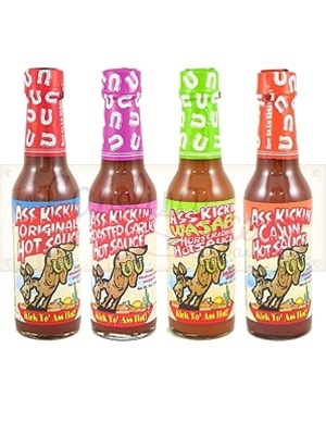 Ass Kickin Hot Sauce 4 Pack