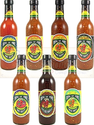 Ring of Fire Hot Sauce Complete Set