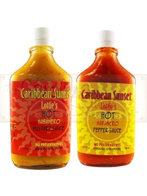 Lottie's Barbados Yellow & Red Hot Pepper Sauces Set