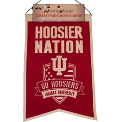 Indiana University HOOSIER NATION Wool  Banner