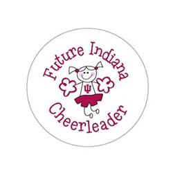 Future Indiana Cheerleader 2.25" Fabric Fan Button