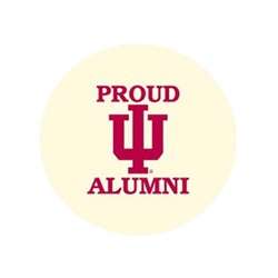 Proud IU Alumni 2.25" Fabric Fan Button