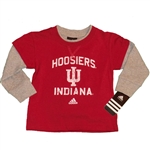 ADIDAS Toddler Hoosiers IU Indiana Thermal Layered T-Shirt