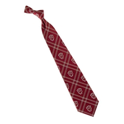 Indiana University Crimson and White IU Diamond Woven Polyester Neck Tie
