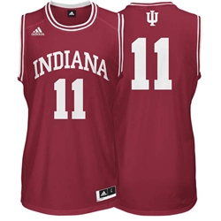 ADIDAS Crimson Men's Point Guard Basketball Tackle Twill  #11 Indiana Jersey