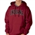 "Peerless" Arched INDIANA Crimson Team Color Sueded Hooded Sweatshirt from Ouray