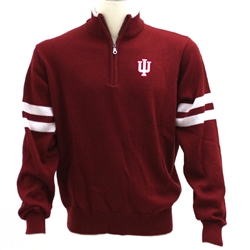 Crable IU 1/4 Zip Crimson Mens Collegiate Sweater