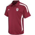 ADIDAS "Sideline" Crimson Performance Indiana "IU" Coaches Polo